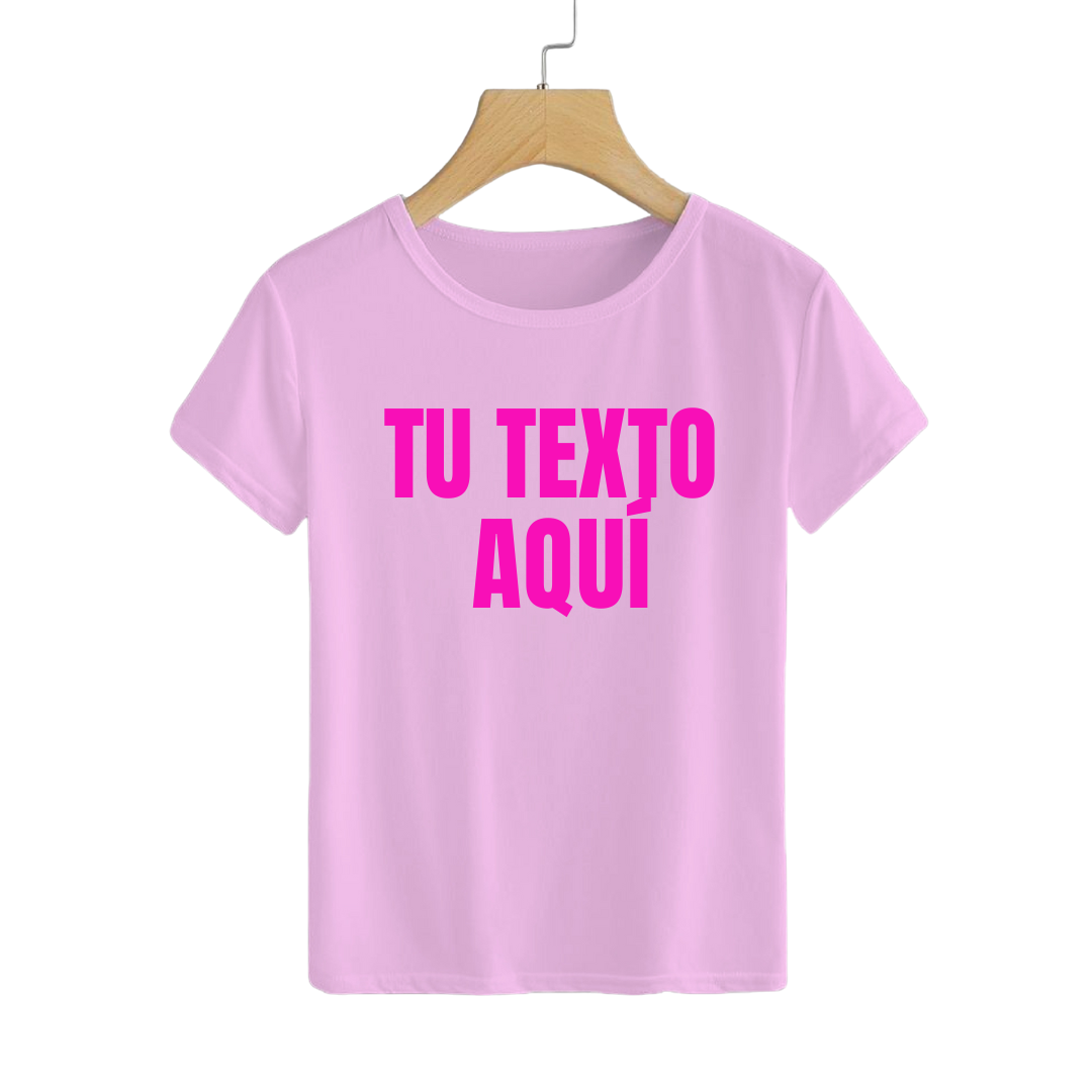 Polera Personalizable Pink
