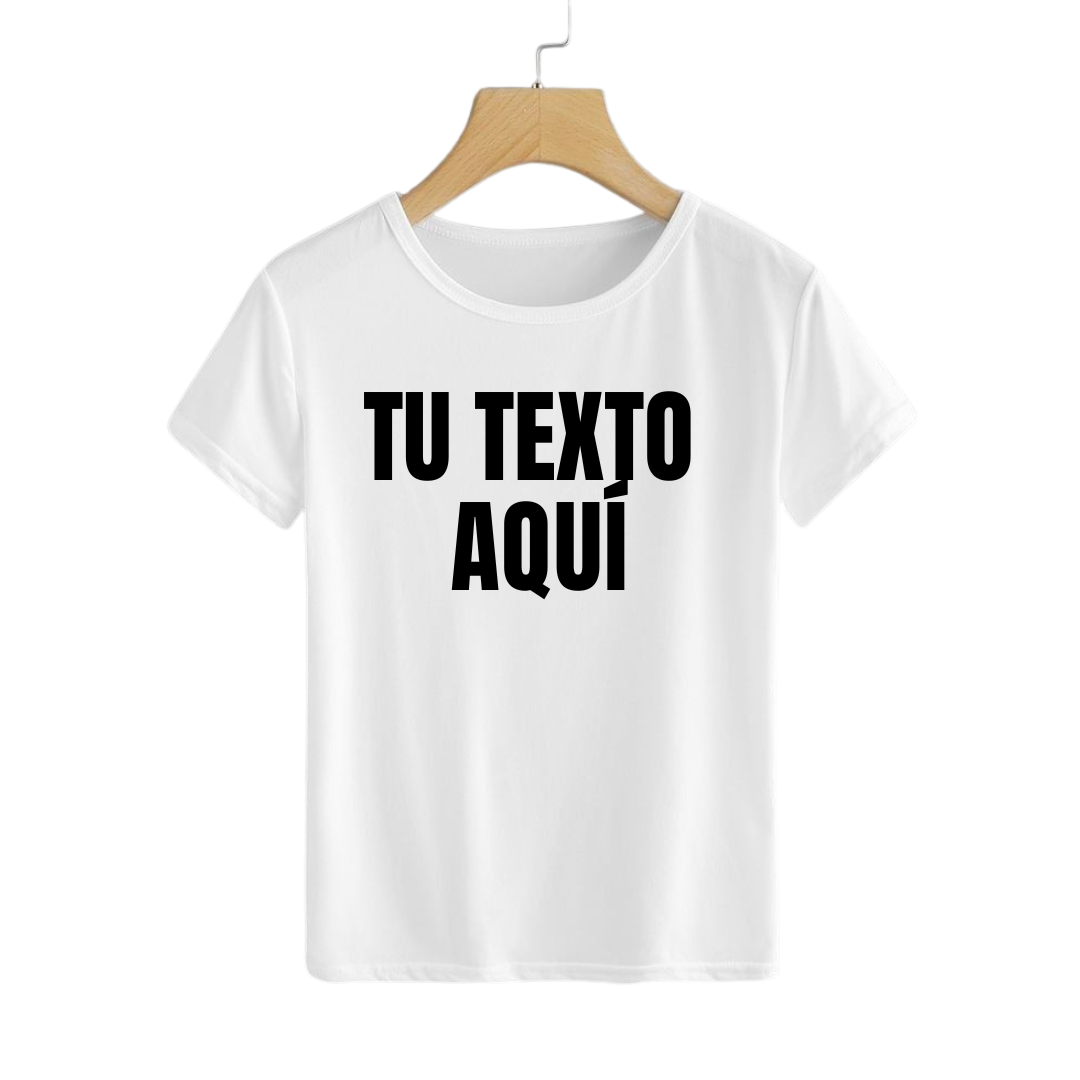 Polera Personalizable Blanca