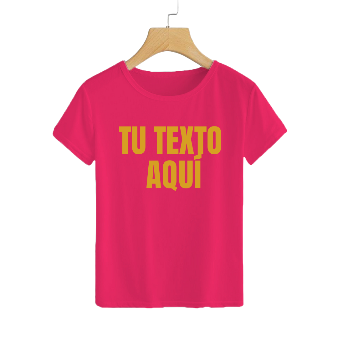 Polera Personalizable Fucsia