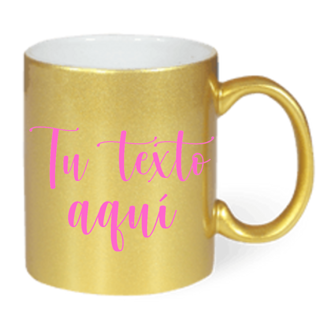 Tazas para Personalizar disponibles en Dorado y Plateado
