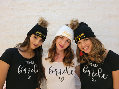 Gorro invernal "Bridesmaid" negro