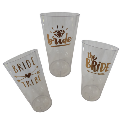 Vasos de plástico transparentes