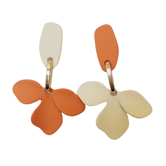 Aros Pili Blanco y Naranjo