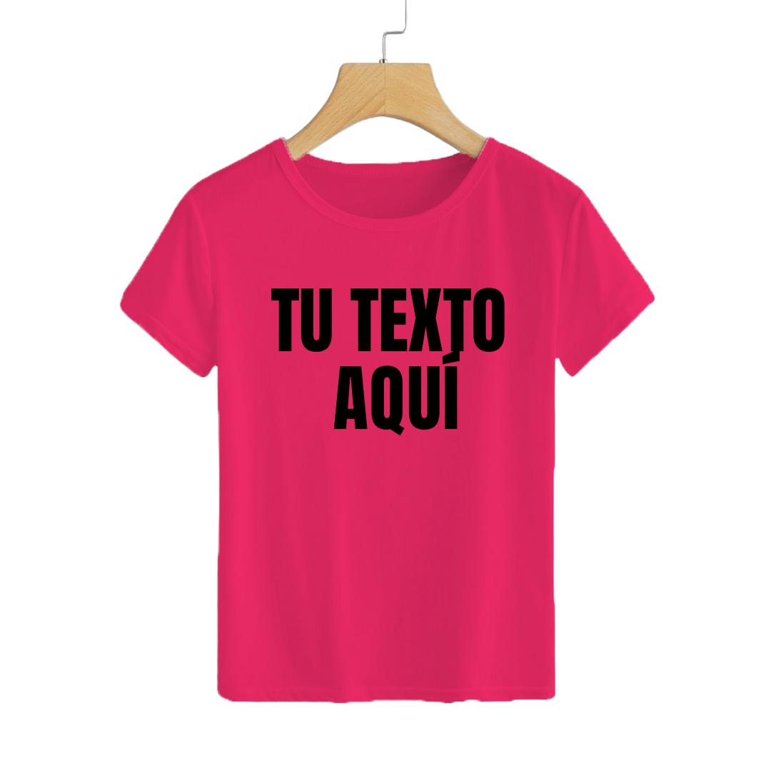 Polera Personalizable Fucsia
