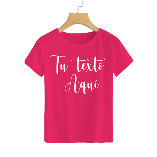 Polera Personalizable Fucsia