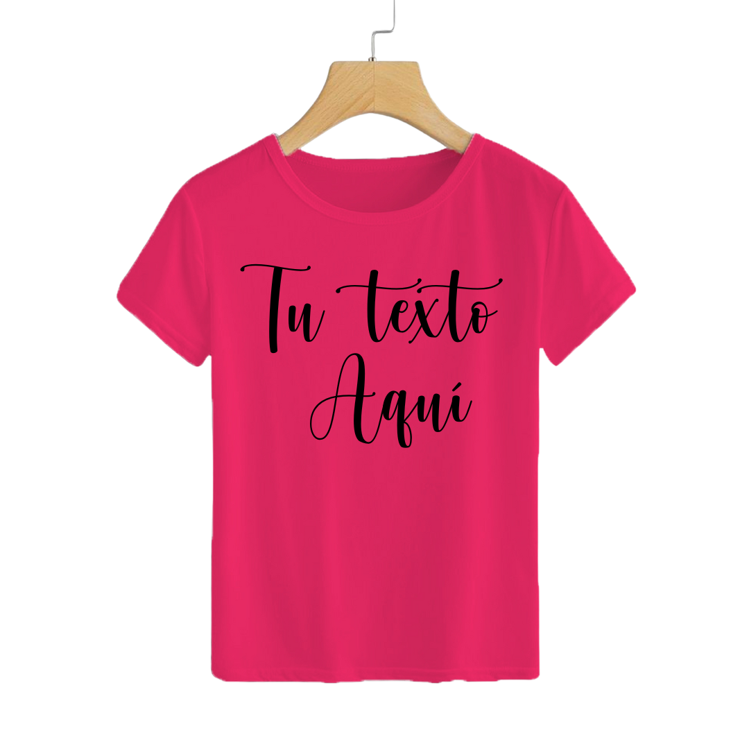 Polera Personalizable Fucsia