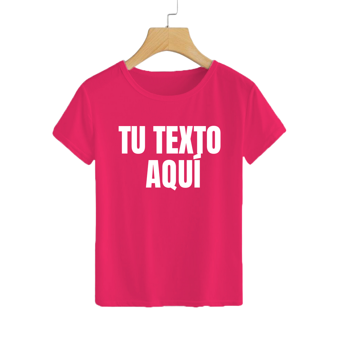 Polera Personalizable Fucsia