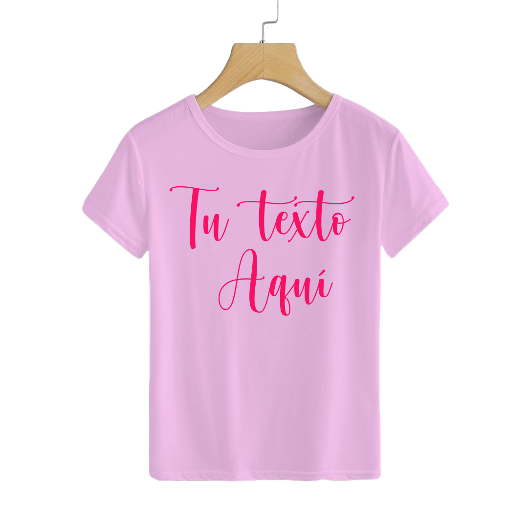 Polera Personalizable Pink