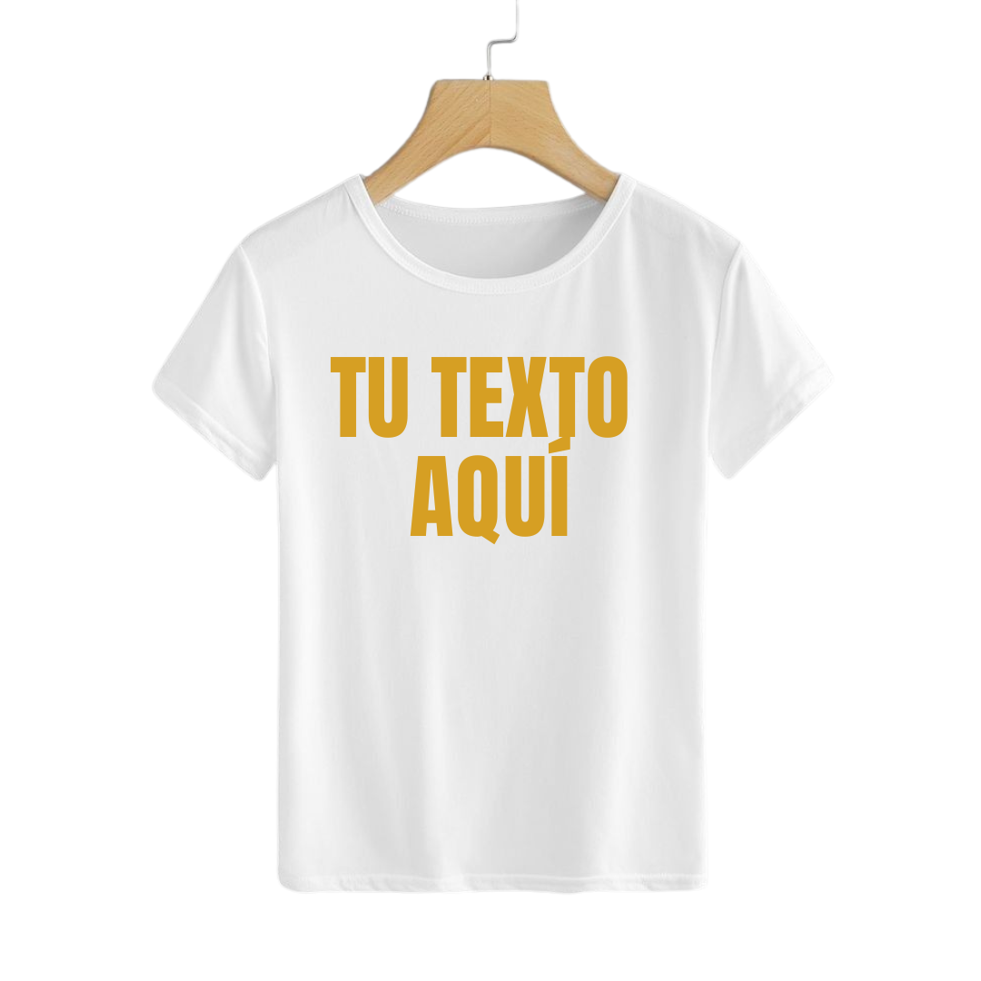 Polera Personalizable Blanca