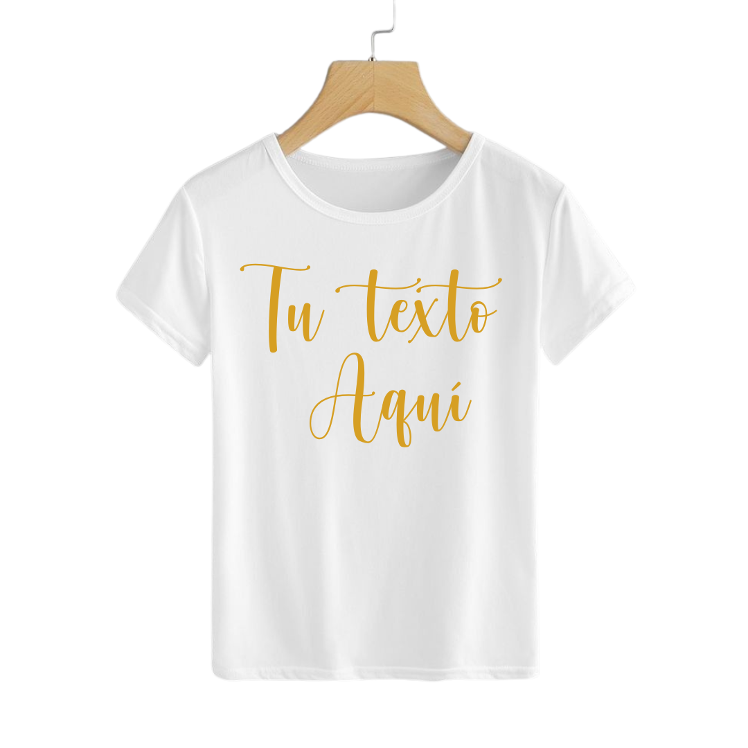 Polera Personalizable Blanca