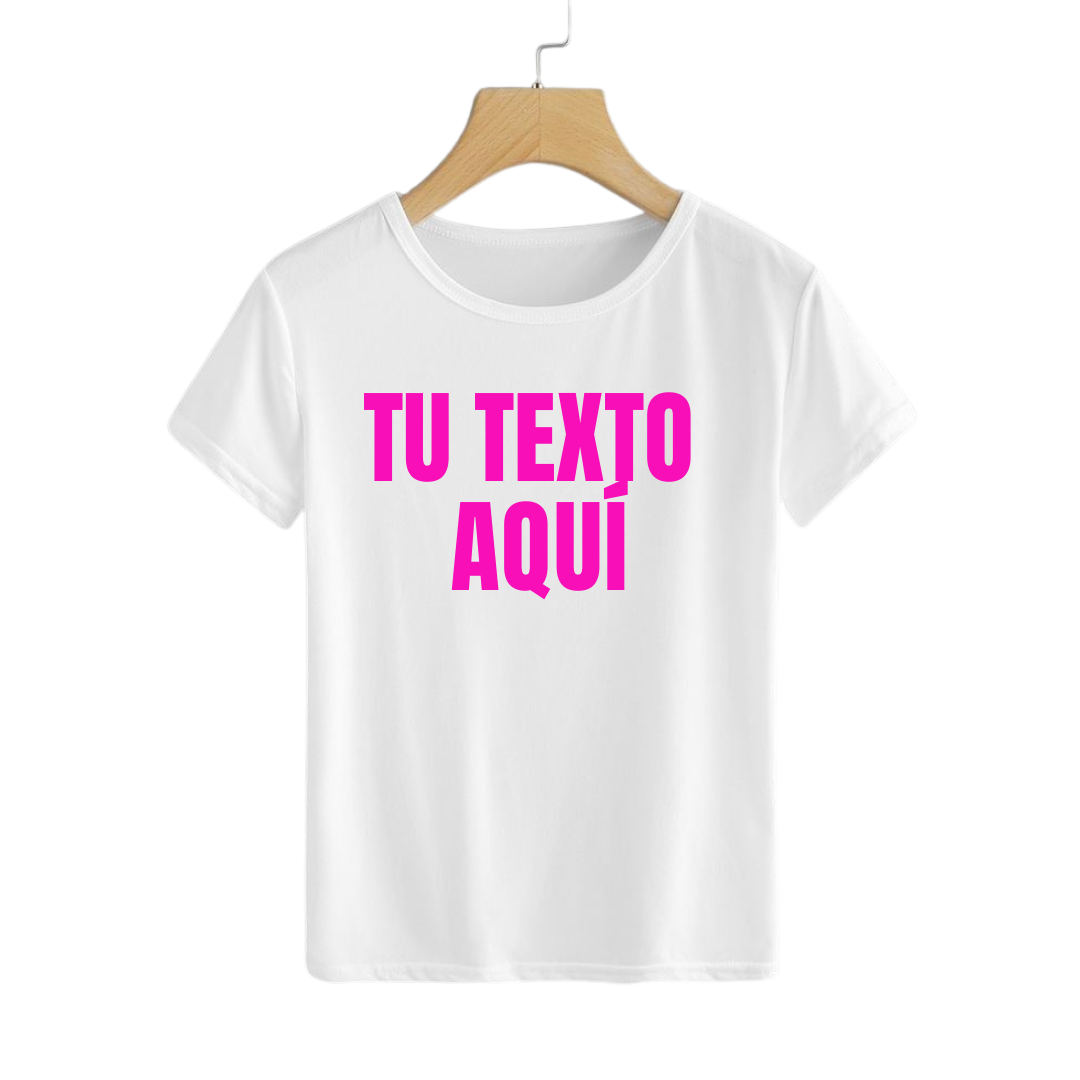 Polera Personalizable Blanca