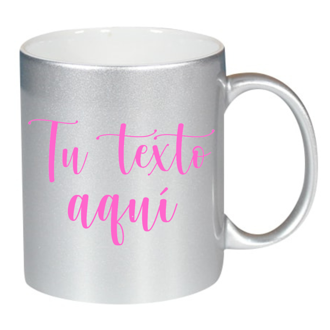 Tazas para Personalizar disponibles en Dorado y Plateado