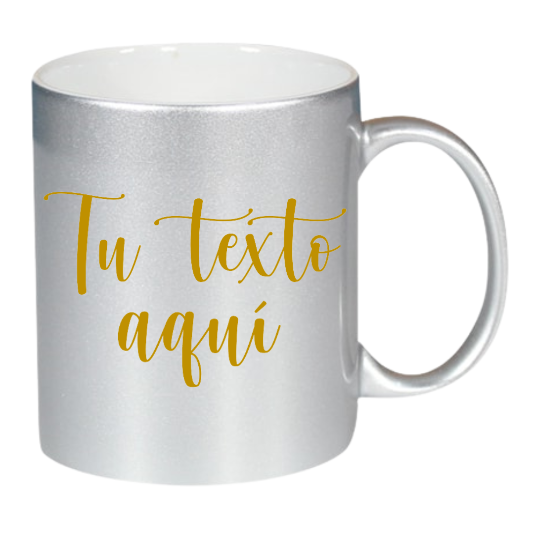 Tazas para Personalizar disponibles en Dorado y Plateado