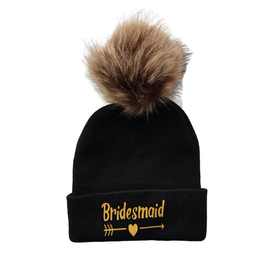 Gorro invernal "Bridesmaid" negro