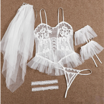 Conjunto de Lencería Blanca Novia