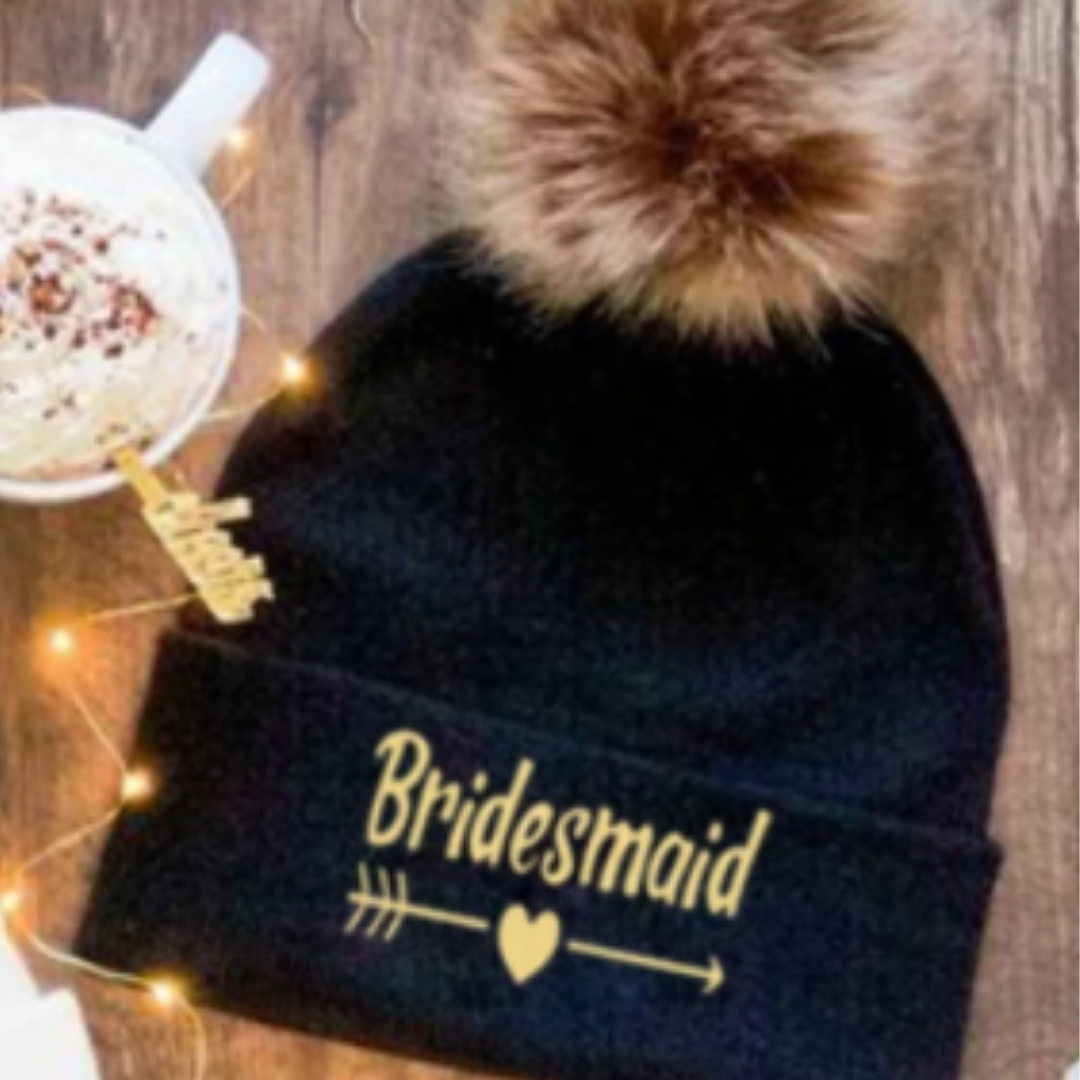 Gorro invernal "Bridesmaid" negro