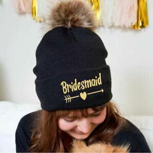 Gorro invernal "Bridesmaid" negro